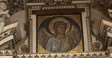 L'Angelo di Giotto che si conserva nella fortezza medievale di Boville Ernica (Fr)