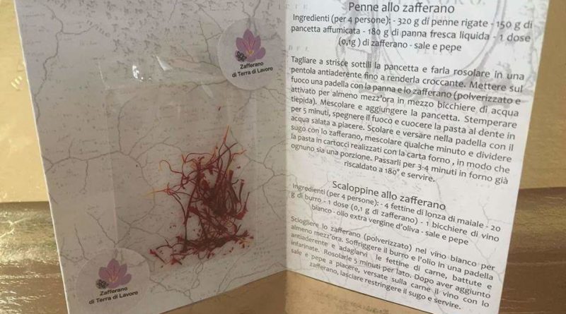 La confezione condivisa dell’Associazione produttori zafferano in Terra di lavoro