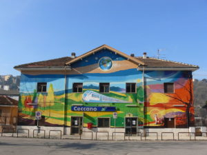 Il gigantesco murale di Alberto Spaziani sulla stazione ferroviaria di Ceccano
