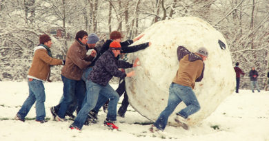 Una palla di neve gigante