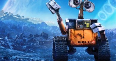 Il robot protagonista del film d'animazione passeggia al chiaro di luna