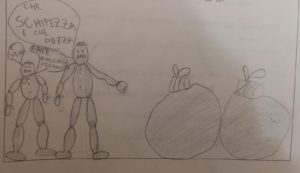 Il problema della spazzatura disegnato da un bambino