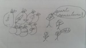 Il problema della spazzatura disegnato da un bambino
