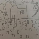 I sampietrini dissestati nel disegno di una bambina