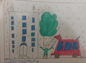 Il problema degli allagamenti nel disegno di un bambino