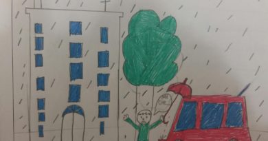 Il problema degli allagamenti nel disegno di un bambino