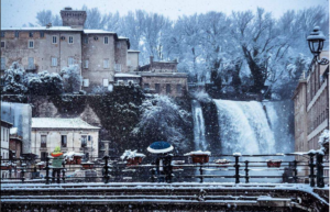 La cascata di Isola del Liri durante l'inverno (foto di Cecilia Vitale)