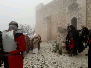 Un momento della rievocazione storica con "I Corvi di Giano" a Cassino