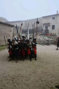 Un momento della rievocazione storica con "I Corvi di Giano" a Cassino
