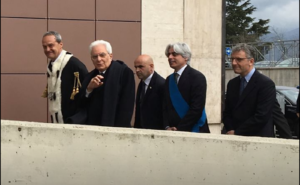 L'arrivo del presidente Sergio Mattarella all'Università di Cassino e del Lazio Meridionale (Foto: pagina Facebook di Uniclam)