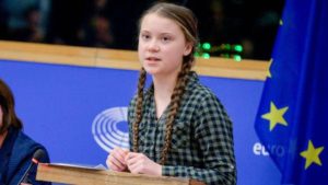 Greta Thunberg al Parlamento Europeo