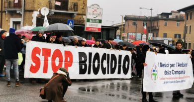 Stop Biocidio era lo striscione che campeggiava all'inizio del corteo