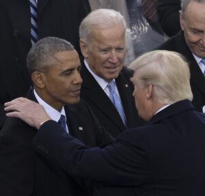 Obama, Trump e Biden nel 2017