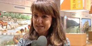Enza Zullo, direttrice del Museo Paleolitico Nazionale di Isernia. Screenshot da YouTube.