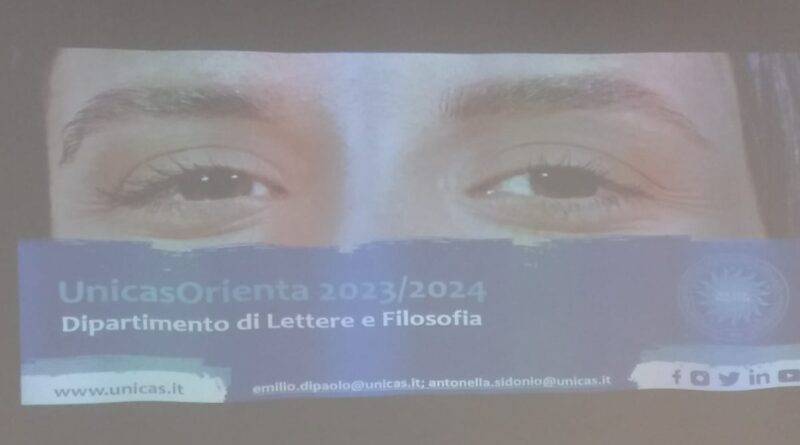 Rappresentazione grafica dell'evento di orientamento organizzato da Unicas