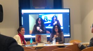 Alessandra Sannella e Cristina Papitto introducono il tema dell'incontro